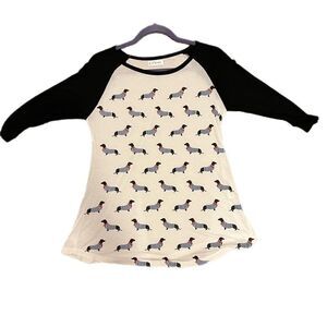 Three-quarter sleeve shirt with dachshund dog motif - L.A. Soul